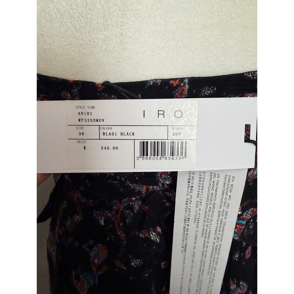 NWT - IRO Somov Paisley Lurex Jacquard Halter Midi Dress- size 36 - Picture 8 of 12